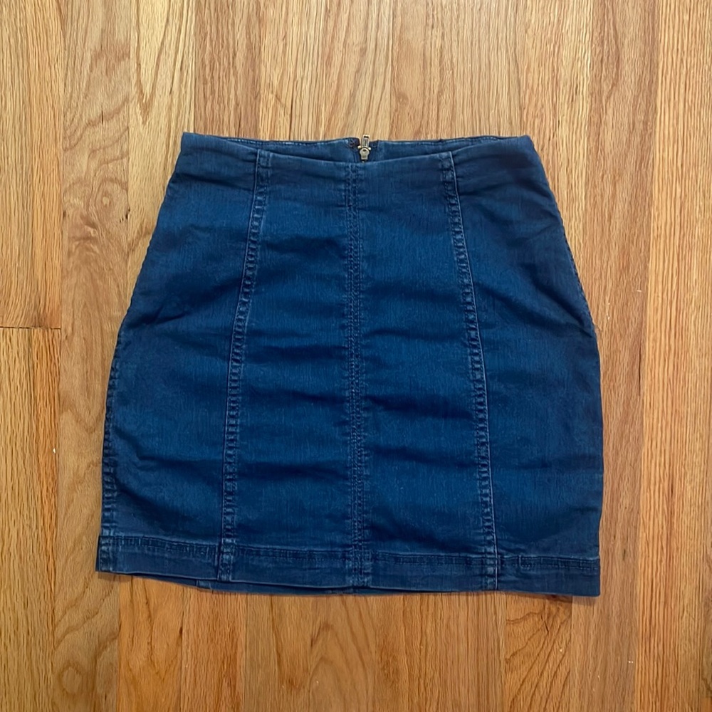 NWOT free people denim mini skirt sz 2